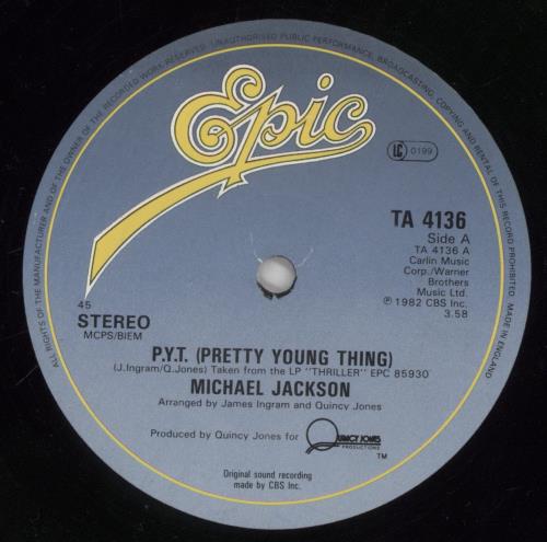 Michael Jackson P.Y.T. (Pretty Young Thing) - P/s UK 12
